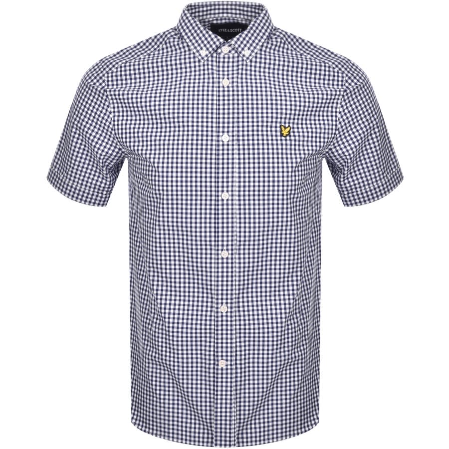 Alternative Image for ProductLyle And Scott Short Sleeve Gingham Shirt Navy1